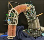 Learning Dynamic Tasks on a Large-scale Soft Robot in a Handful of Trials